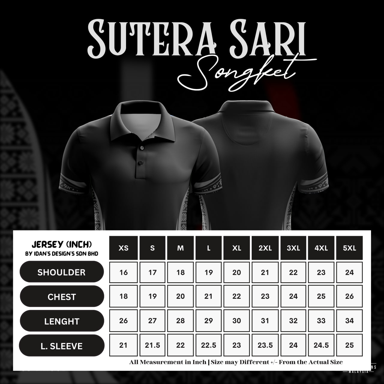 SONGKET SUTERA SARI ONYX BLACK - NR001