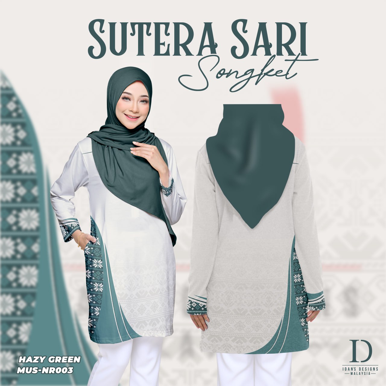 SONGKET SUTERA SARI HAZY GREEN - NR003
