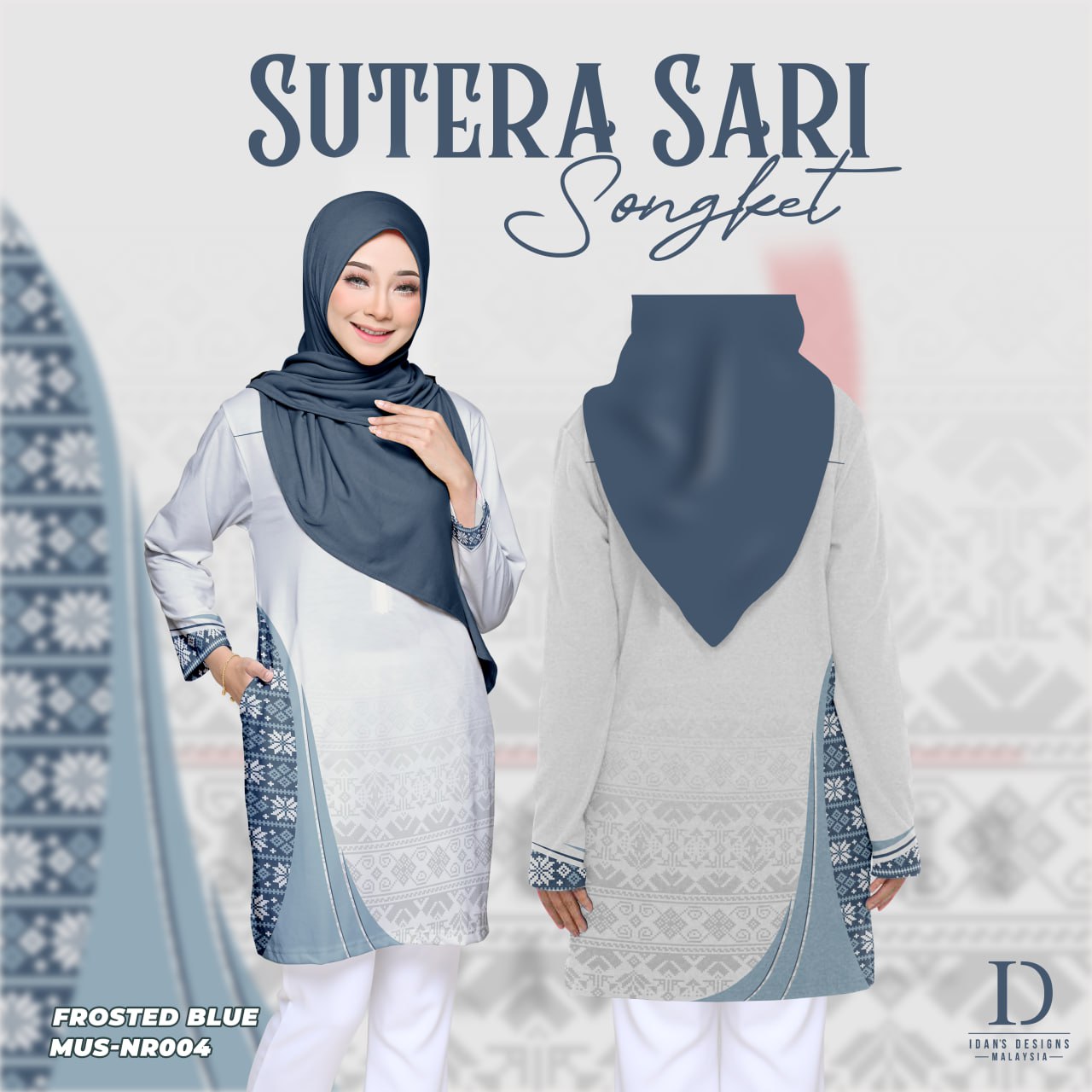 SONGKET SUTERA SARI FROSTED BLUE - NR004