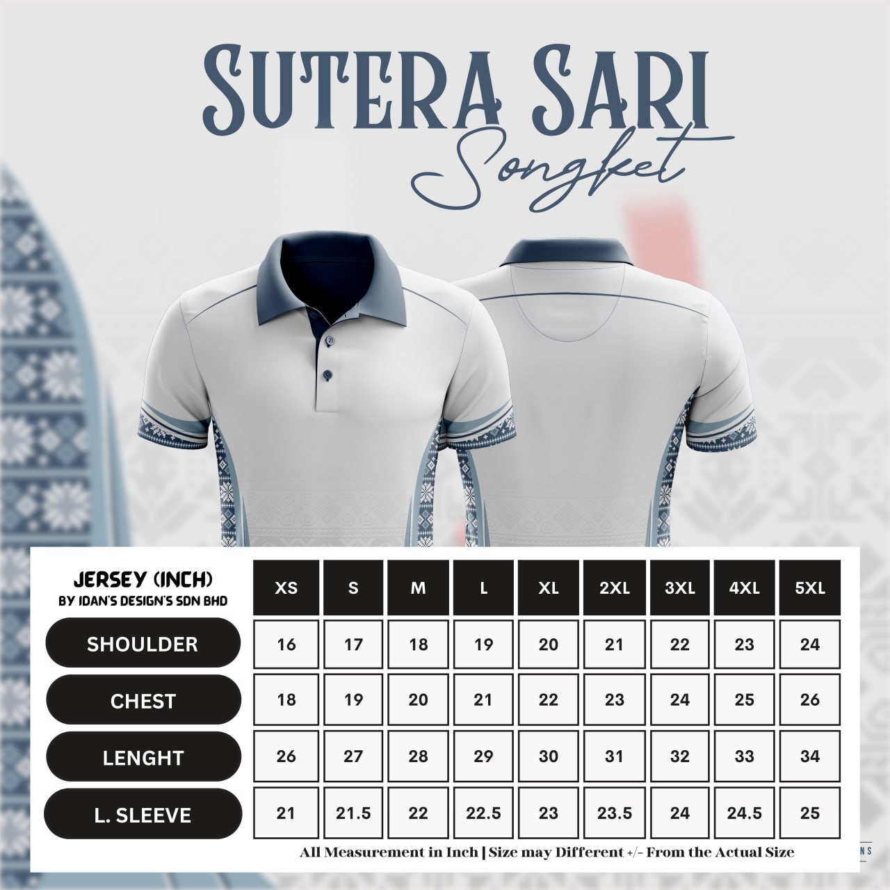 SONGKET SUTERA SARI FROSTED BLUE - NR004