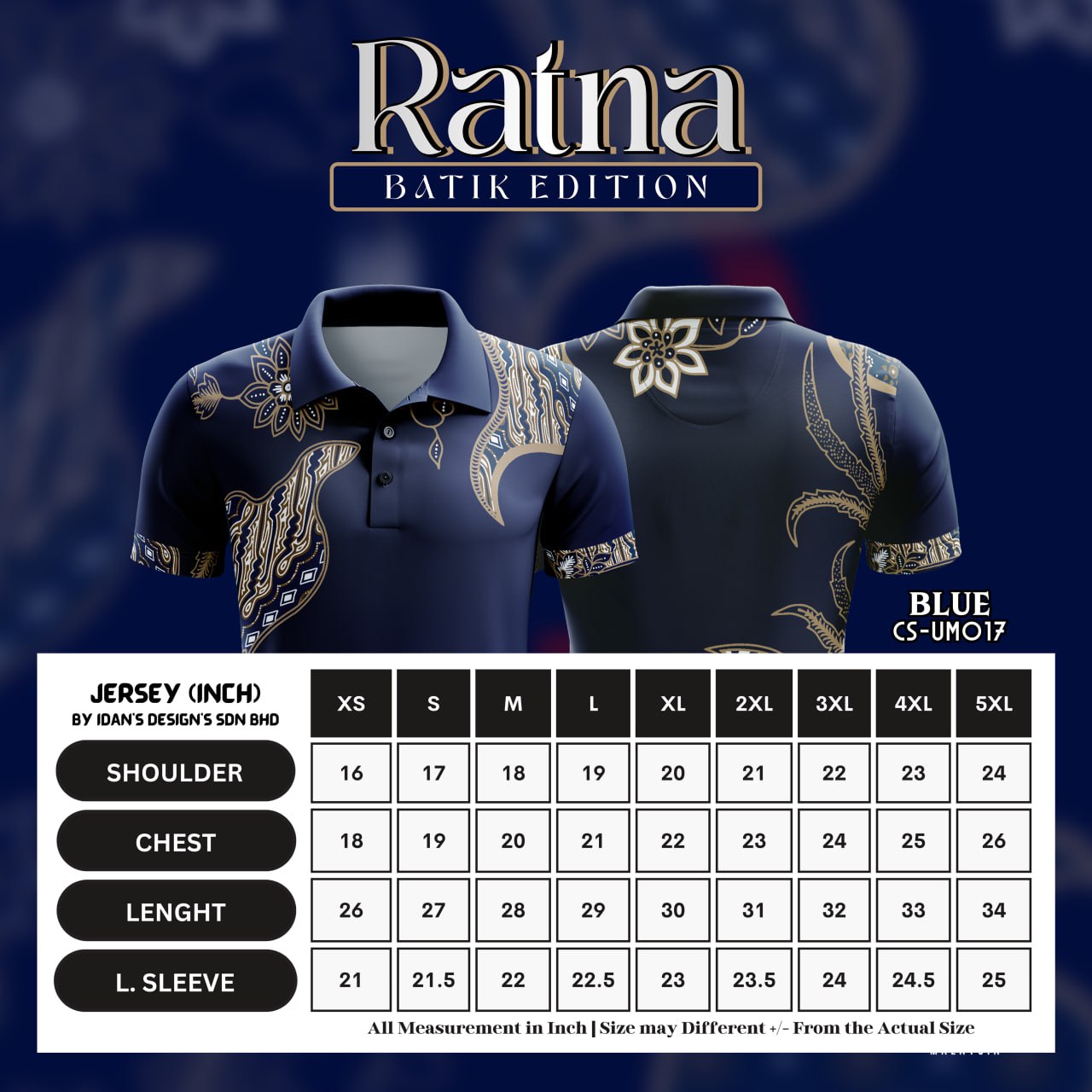 BATIK RATNA BLUE - UM017