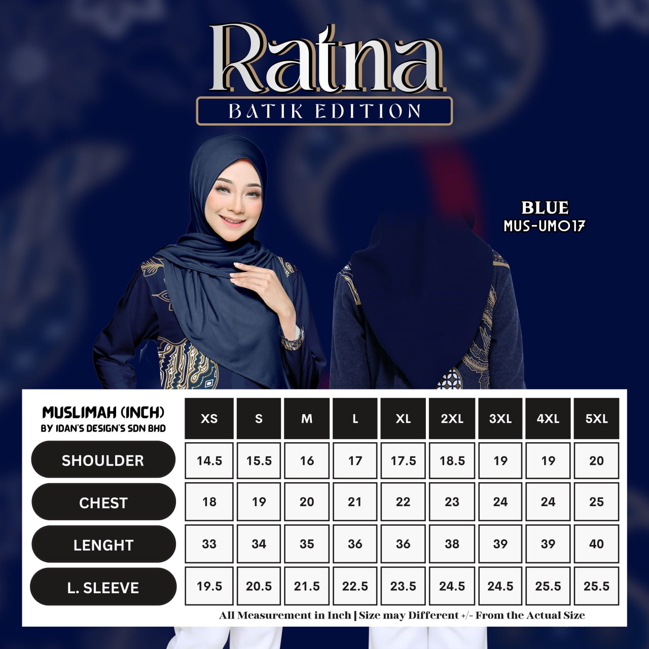 BATIK RATNA BLUE - UM017