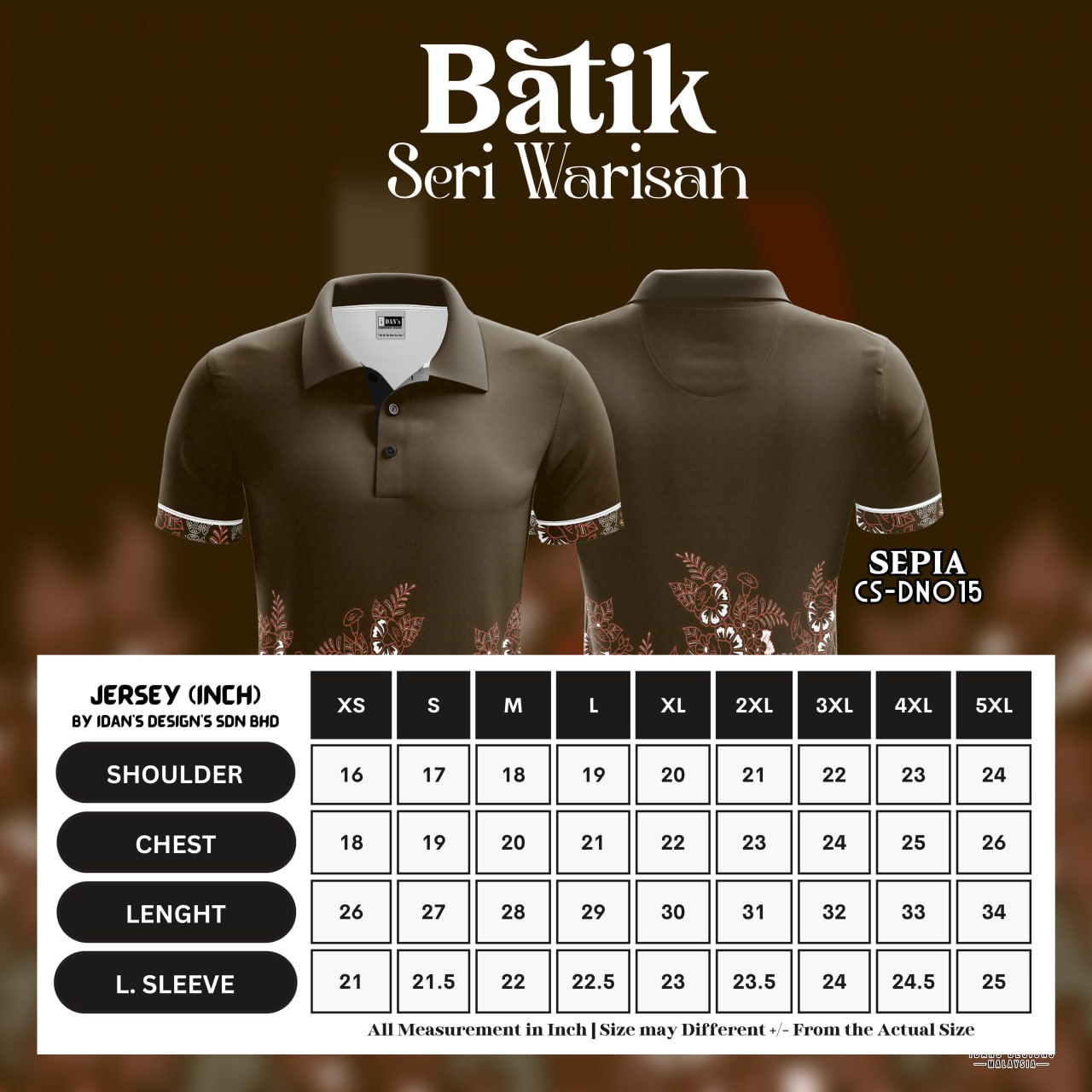 BATIK SERI WARISAN SEPIA - DN015
