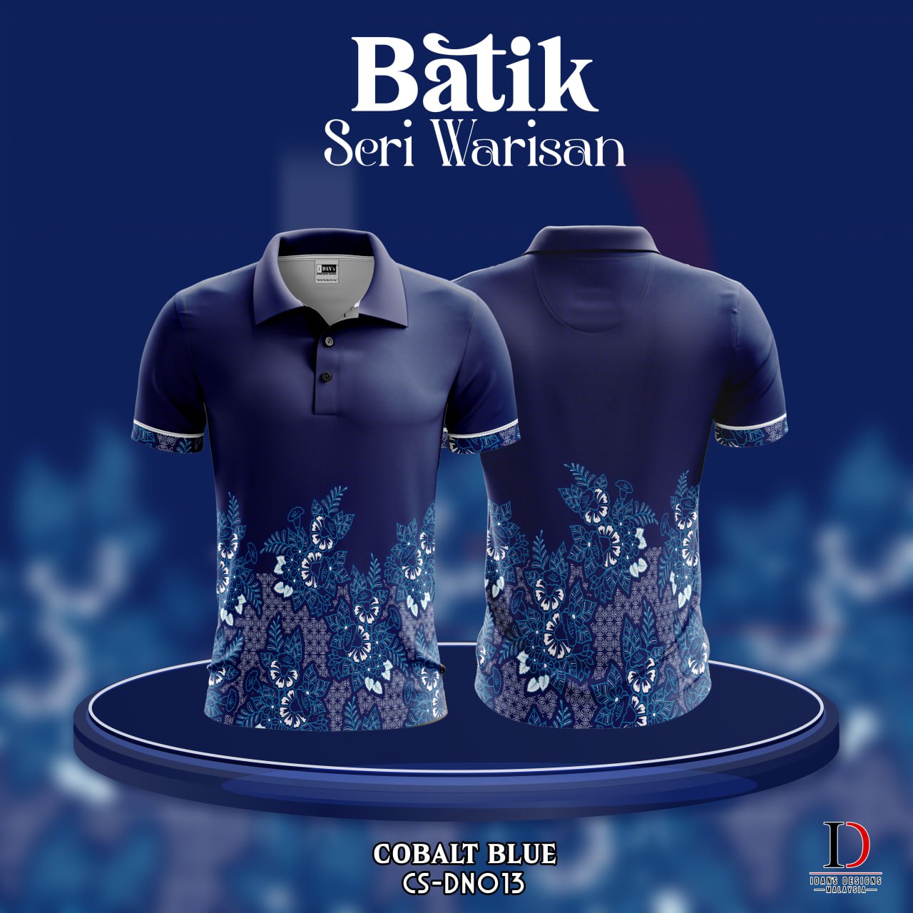 BATIK SERI WARISAN COBALT BLUE - DN013