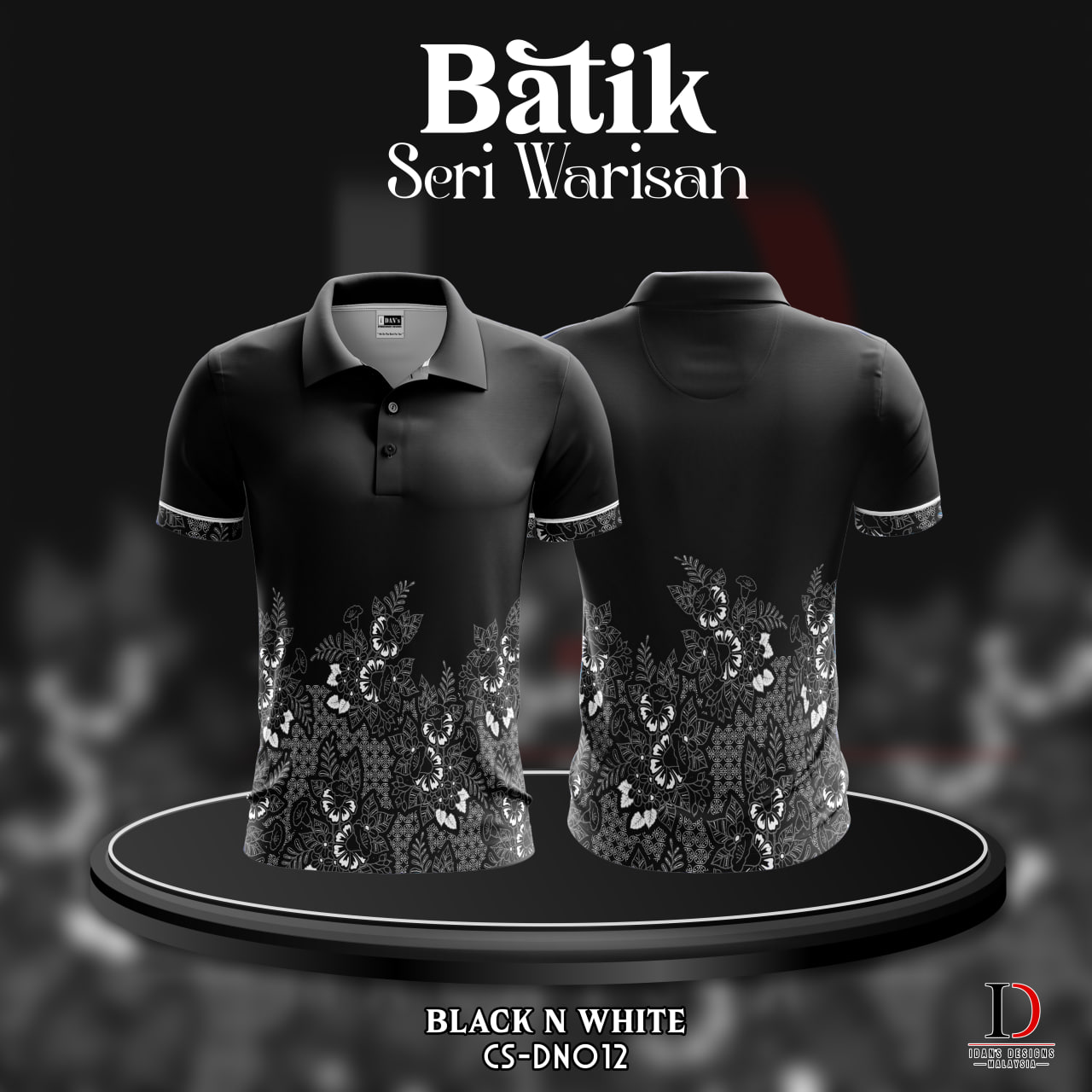 BATIK SERI WARISAN BLACK N WHITE - DN012