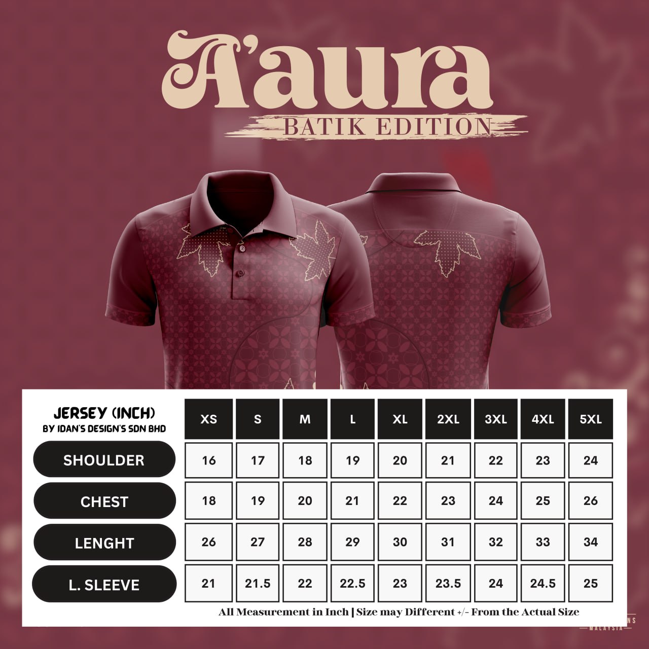 BATIK A'AURA DESIRE RED - NR011