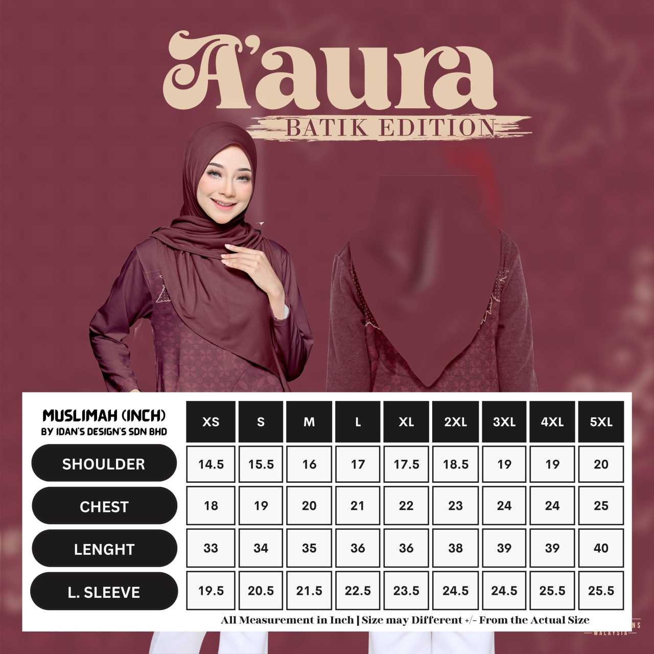 BATIK A'AURA DESIRE RED - NR011