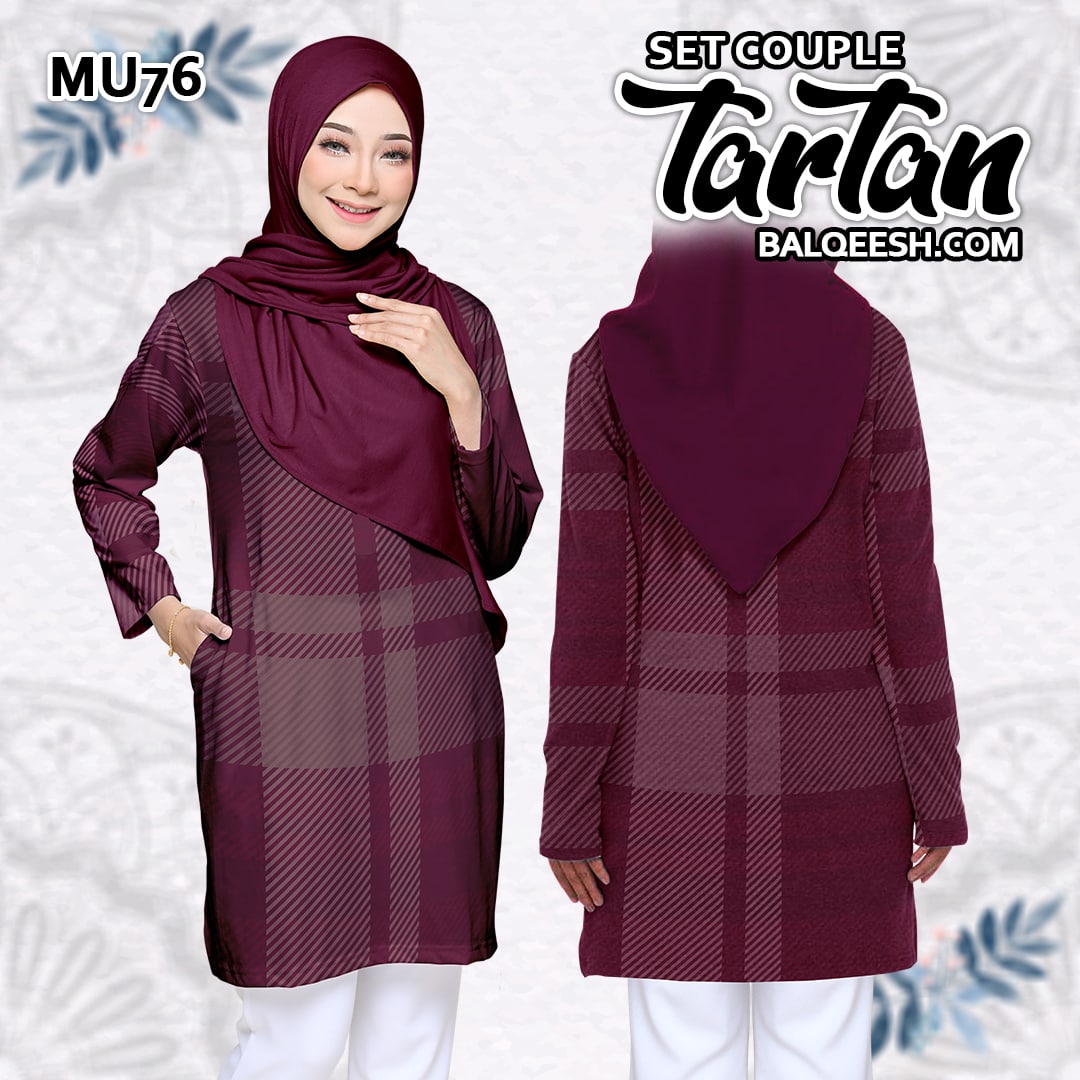 TARTAN BURGUNDY (KIDS) - CM76 / MU76