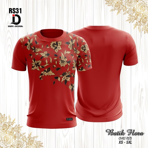 BATIK FLORA CHILI RED - RS31 / RL31 / CS31