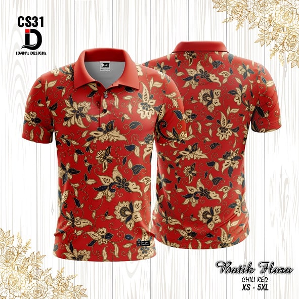 BATIK FLORA CHILI RED (KIDS) - RS31 / RL31 / CS31