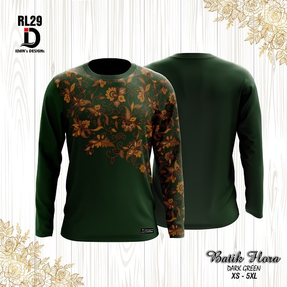 BATIK FLORA DARK GREEN (KIDS) - RS29 / RL29 / CS29