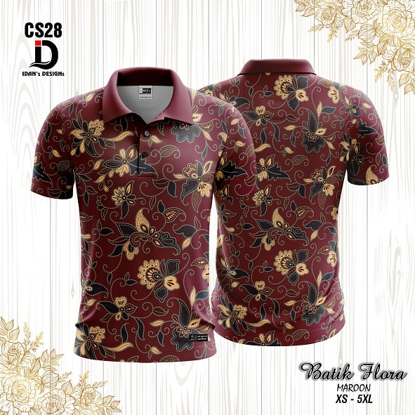 BATIK FLORA MAROON - RS28 / RL28 / CS28