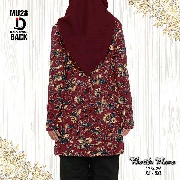 BATIK FLORA MAROON (KIDS) - MU28