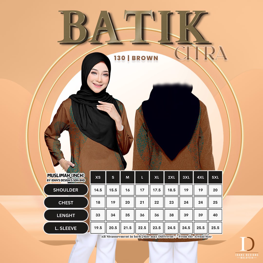BATIK CITRA BROWN - 130 MUSLIMAH
