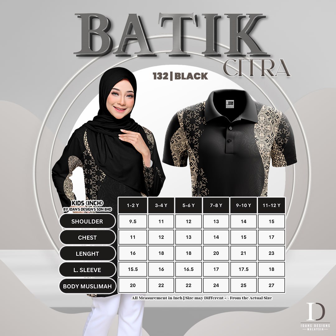 BATIK CITRA BLACK - 132 KIDS