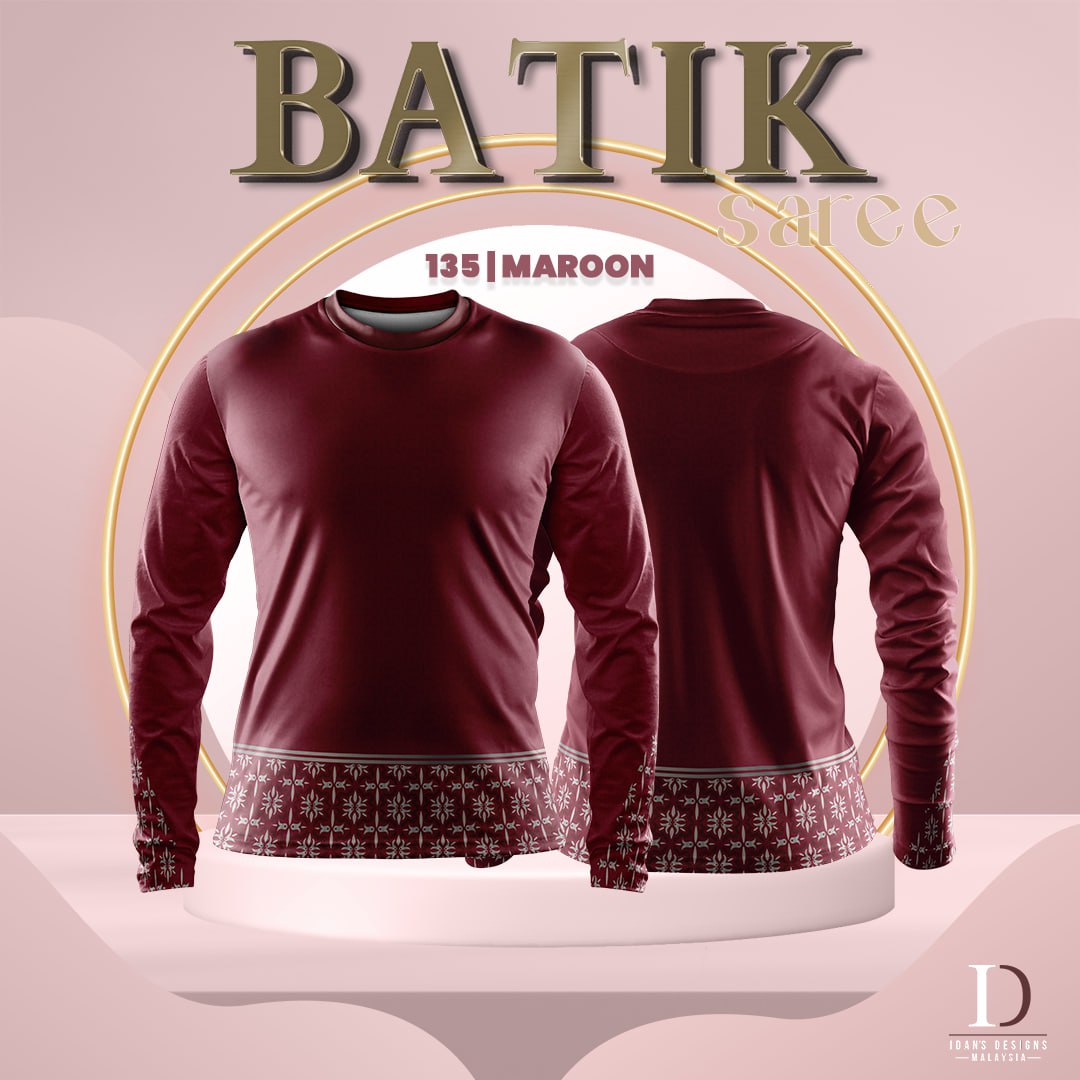 BATIK SAREE MAROON - 135 KIDS