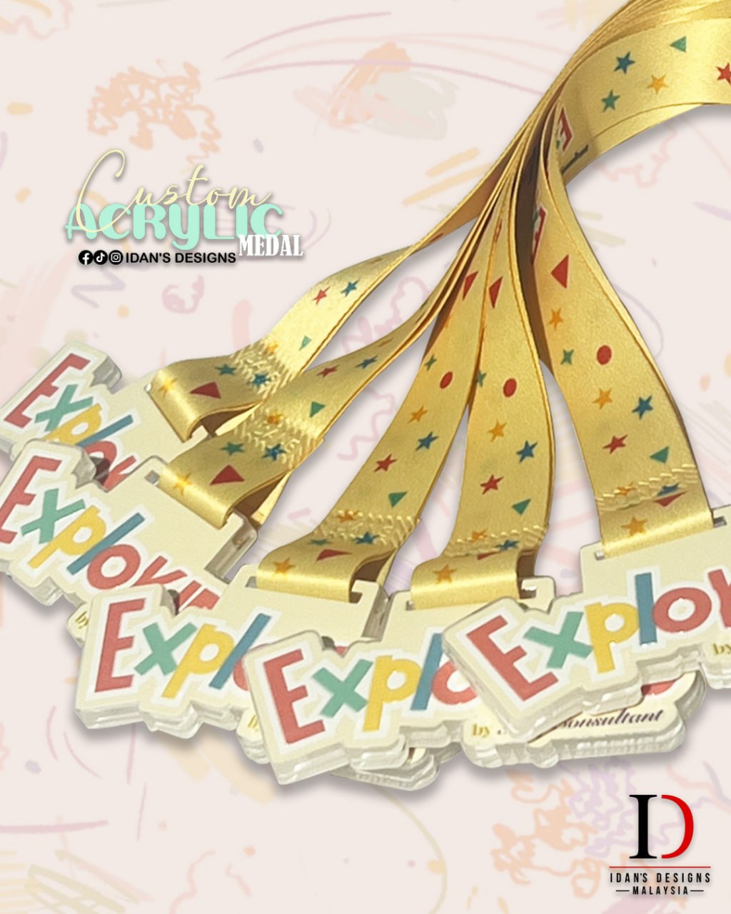 ACRYLIC MEDAL 30 (EMBOSS)