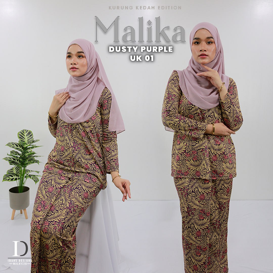 KURUNG KEDAH MALIKA UK01 - DUSTY PURPLE