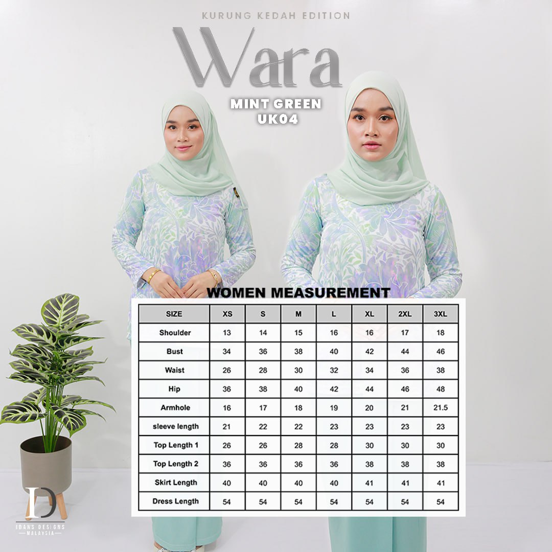 KURUNG KEDAH MALIKA UK04 - MINT GREEN