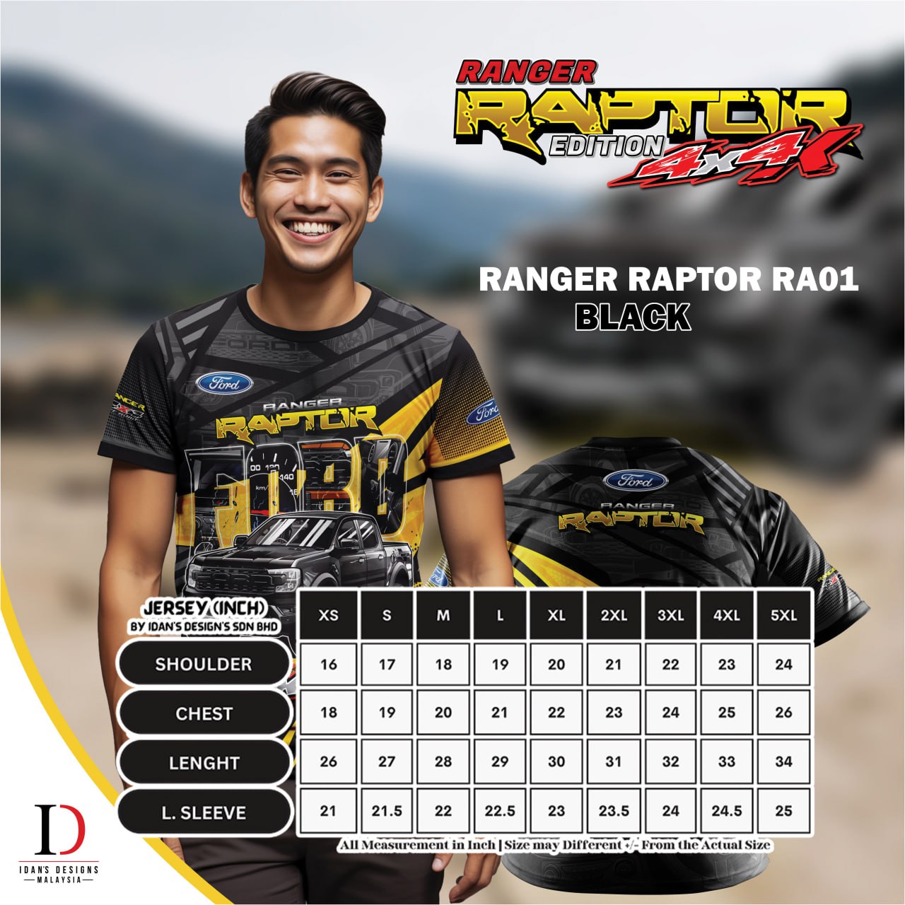 RANGER RAPTOR RA01 - BLACK